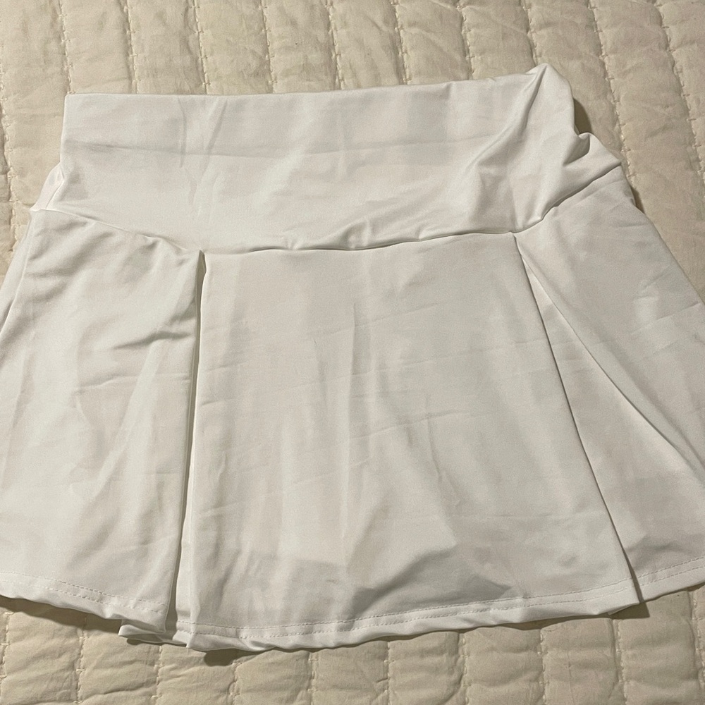 Women's White Athletic Skirt